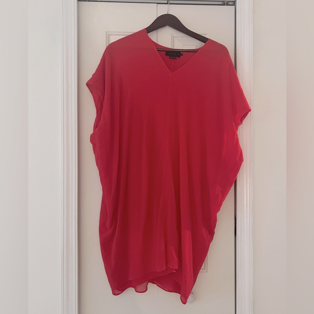 Hatch Red maternity mini dress, one size, petite length